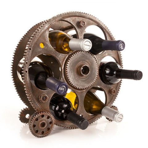 Gears and Wheels Bottle Rack